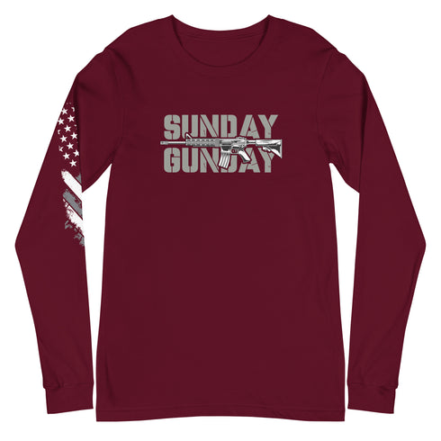 Sunday Gun Day Unisex Long Sleeve Tee - Mainstream Freedom