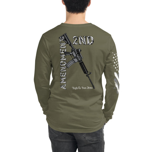 2nd Amendment Right To Bear Arms (Back) Unisex Long Sleeve Tee - Mainstream Freedom