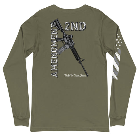 2nd Amendment Right To Bear Arms (Back) Unisex Long Sleeve Tee - Mainstream Freedom