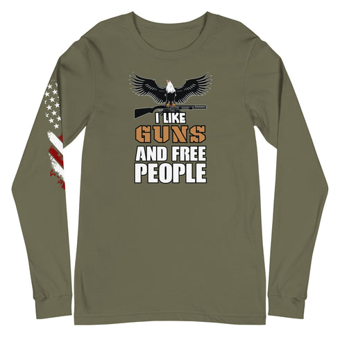 I Like Guns and Free People Unisex Long Sleeve Tee - Mainstream Freedom