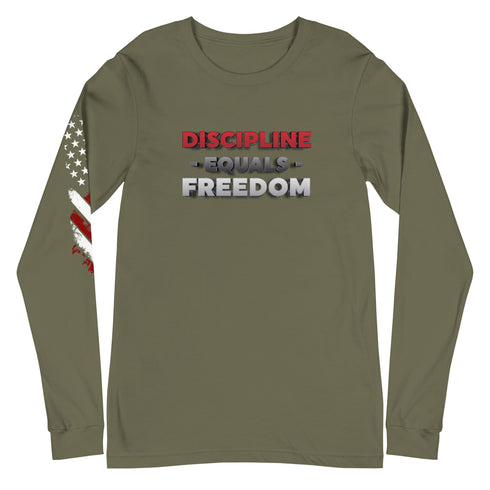 Discipline Equals Freedom Unisex Long Sleeve Tee - Mainstream Freedom