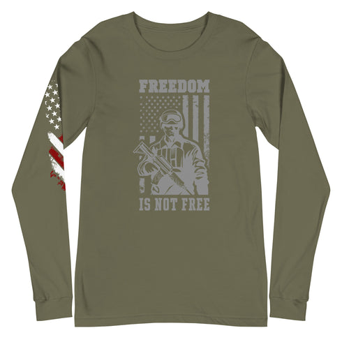 Freedom Is Not Free Unisex Long Sleeve Tee - Mainstream Freedom