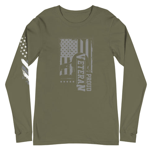 Proud Veteran Unisex Long Sleeve Tee - Mainstream Freedom
