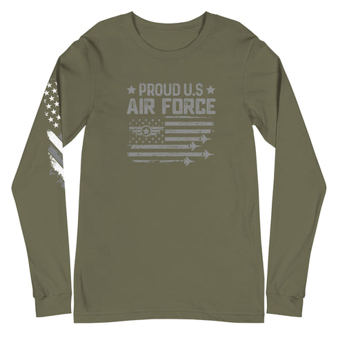Proud US Air Force Unisex Long Sleeve Tee - Mainstream Freedom