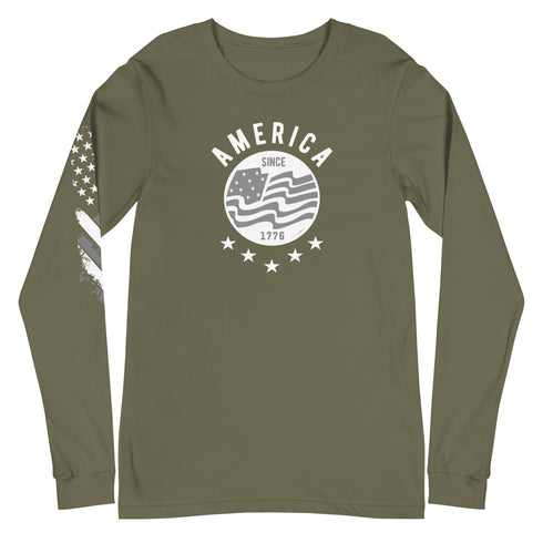 America Since 1776 Unisex Long Sleeve Tee - Mainstream Freedom