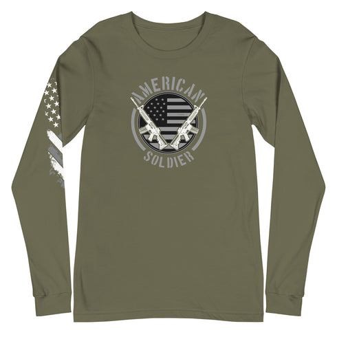 American Soldier Unisex Long Sleeve Tee - Mainstream Freedom
