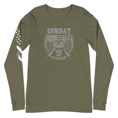 Combat Veteran Unisex Long Sleeve Tee - Mainstream Freedom