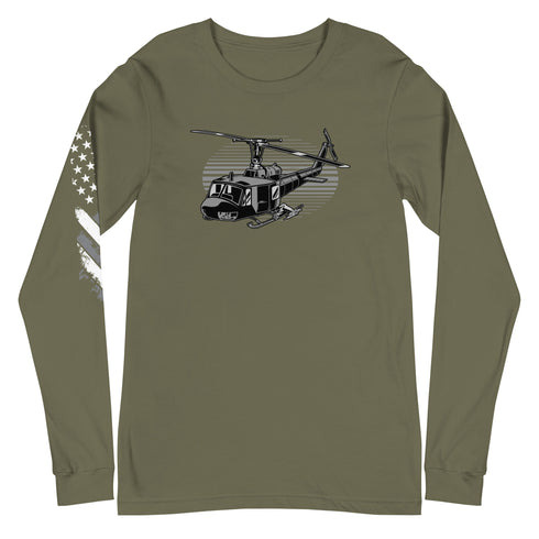 Helicopter Unisex Long Sleeve Tee - Mainstream Freedom