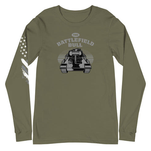The Battlefield Bull Unisex Long Sleeve Tee - Mainstream Freedom