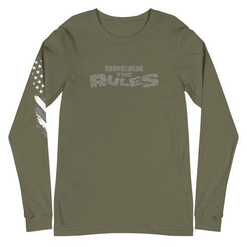 Break The Rules Unisex Long Sleeve Tee - Mainstream Freedom