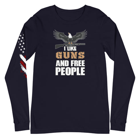 I Like Guns and Free People Unisex Long Sleeve Tee - Mainstream Freedom