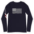 Grunge American Flag Unisex Long Sleeve Tee - Mainstream Freedom