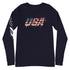 USA Grunge Unisex Long Sleeve Tee - Mainstream Freedom