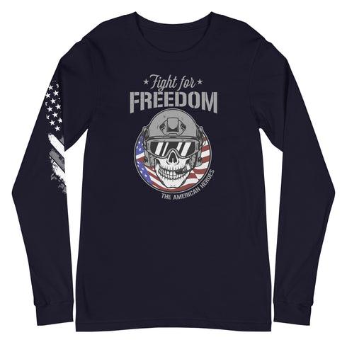 Fight For Freedom - The American Heroes Unisex Long Sleeve Tee - Mainstream Freedom