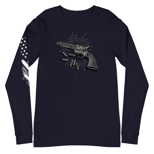 Vintage Revolver Unisex Long Sleeve Tee - Mainstream Freedom