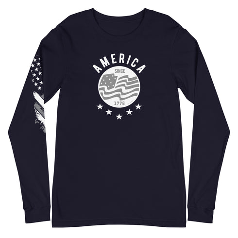America Since 1776 Unisex Long Sleeve Tee - Mainstream Freedom