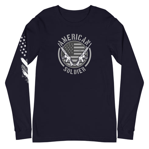 American Soldier Unisex Long Sleeve Tee - Mainstream Freedom