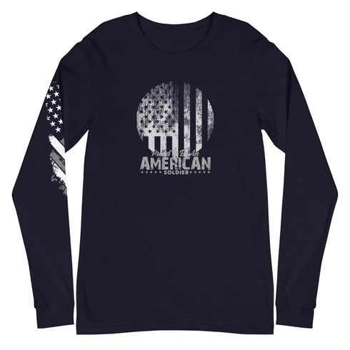 Proud To Be An American Soldier Unisex Long Sleeve Tee - Mainstream Freedom