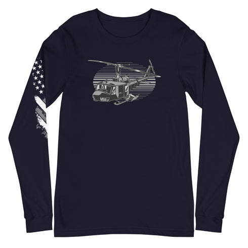 Helicopter Unisex Long Sleeve Tee - Mainstream Freedom