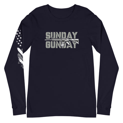 Sunday Gun Day Unisex Long Sleeve Tee - Mainstream Freedom