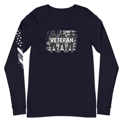 Veteran Army Silhouette Unisex Long Sleeve Tee - Mainstream Freedom