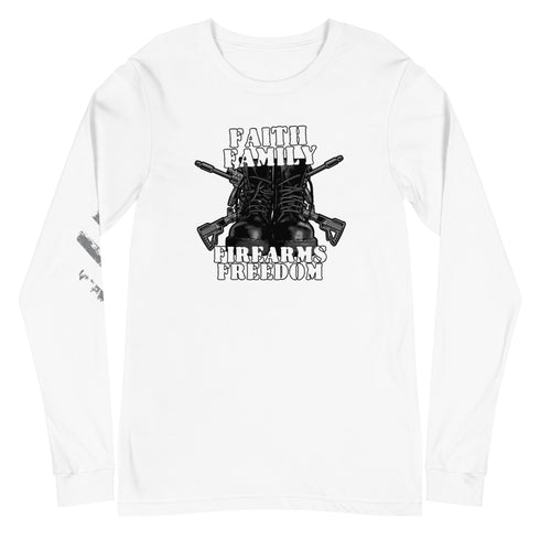 Faith Family Firearms Freedom Unisex Long Sleeve Tee - Mainstream Freedom