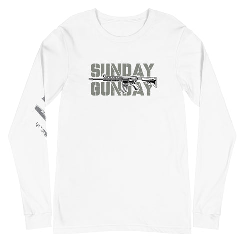 Sunday Gun Day Unisex Long Sleeve Tee - Mainstream Freedom