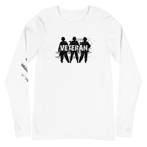 Veteran Army Silhouette Unisex Long Sleeve Tee - Mainstream Freedom