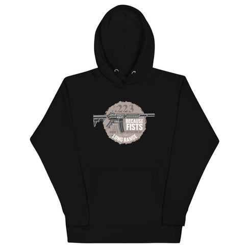 .223 Because Fists Aren't Effective At Long Range Pro 2nd Amendment Hoodie - Mainstream Freedom