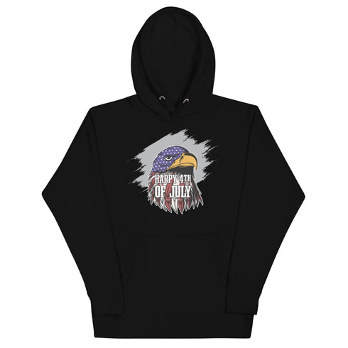 Happy 4th Of July Eagle Unisex Hoodie - Mainstream Freedom