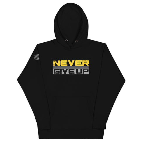 Never Give Up Unisex Hoodie - Mainstream Freedom