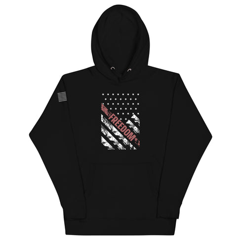 Freedom Grunge Flag Unisex Hoodie - Mainstream Freedom
