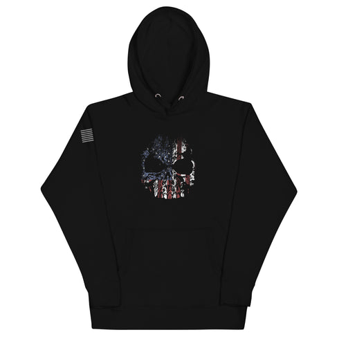 USA Skull Unisex Hoodie - Mainstream Freedom