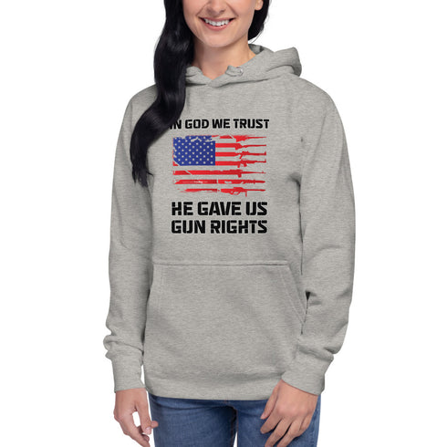 In God We Trust, He Gave Us Gun Rights Unisex Hoodie - Mainstream Freedom