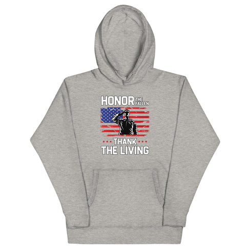 Honor The Fallen Thank The Living Memorial Day Unisex Hoodie - Mainstream Freedom