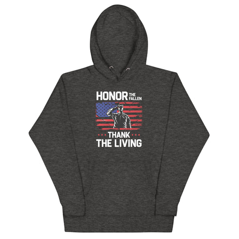 Honor The Fallen Thank The Living Memorial Day Unisex Hoodie - Mainstream Freedom