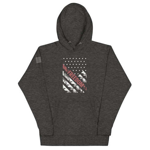 Freedom Grunge Flag Unisex Hoodie - Mainstream Freedom