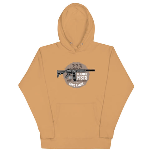 .223 Because Fists Aren't Effective At Long Range Pro 2nd Amendment Hoodie - Mainstream Freedom
