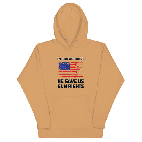 In God We Trust, He Gave Us Gun Rights Unisex Hoodie - Mainstream Freedom
