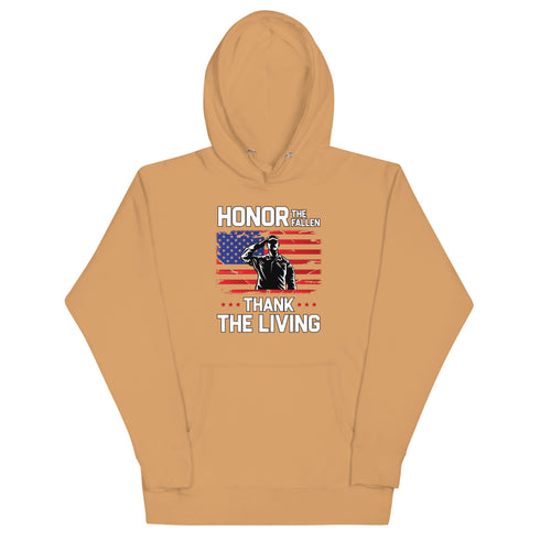 Honor The Fallen Thank The Living Memorial Day Unisex Hoodie - Mainstream Freedom