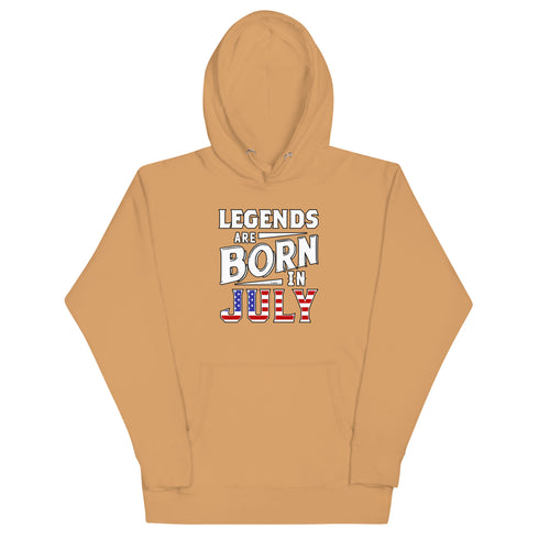 Legends Are Born In July Unisex Hoodie - Mainstream Freedom