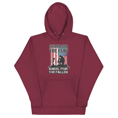 Stand For The Flag Kneel For The Fallen Unisex Hoodie - Mainstream Freedom