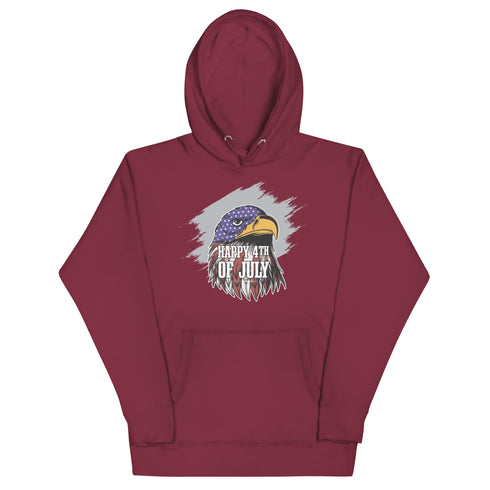Happy 4th Of July Eagle Unisex Hoodie - Mainstream Freedom