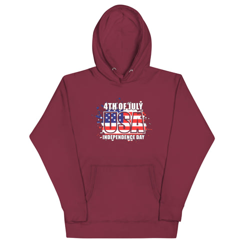 4th Of July USA Independence Day Unisex Hoodie - Mainstream Freedom