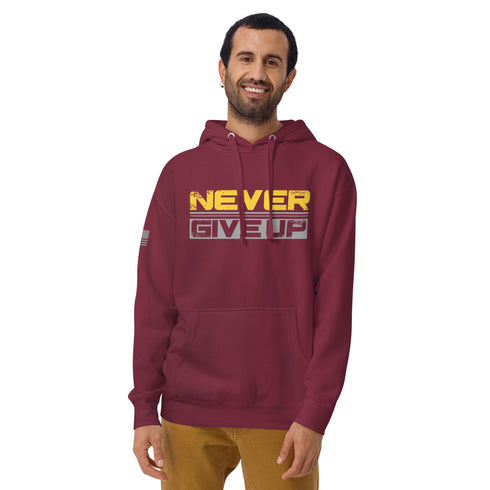 Never Give Up Unisex Hoodie - Mainstream Freedom