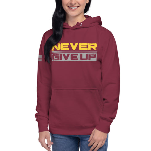 Never Give Up Unisex Hoodie - Mainstream Freedom