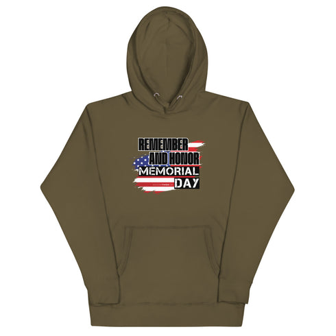 Remember and Honor Memorial Day Unisex Hoodie - Mainstream Freedom
