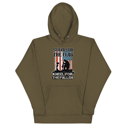 Stand For The Flag Kneel For The Fallen Unisex Hoodie - Mainstream Freedom