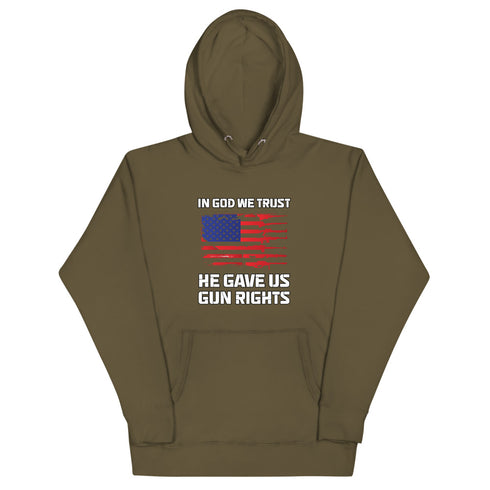 In God We Trust, He Gave Us Gun Rights Unisex Hoodie - Mainstream Freedom