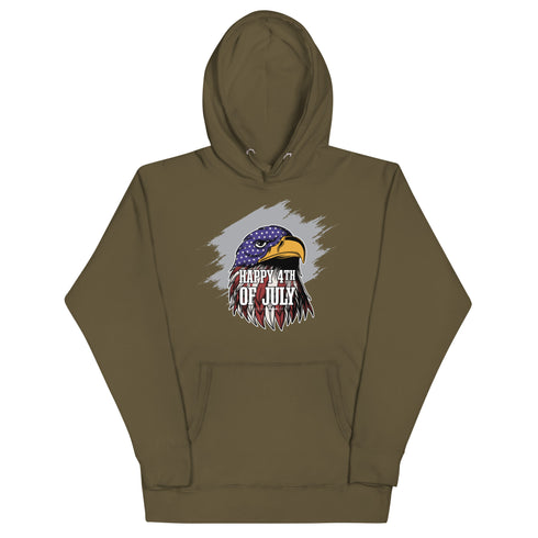 Happy 4th Of July Eagle Unisex Hoodie - Mainstream Freedom